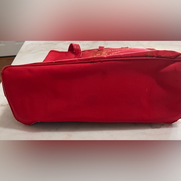 Christian Audigier Los Angeles Tote Shoulder Bag Red Spell Out Birds Graphic - Picture 7 of 8